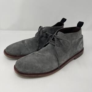 John Varvatos Gray Zander Suede Leather Chukka Boots (Size 13)